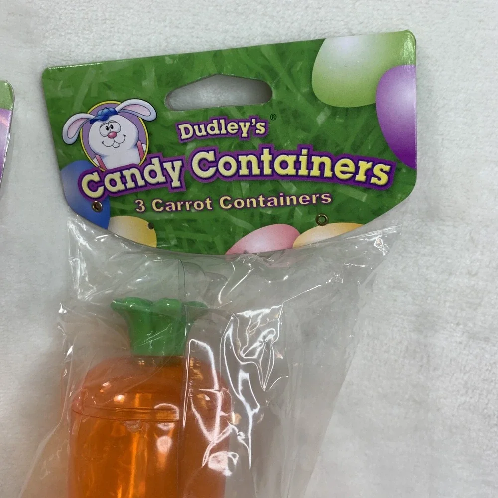 2006 Dudley's Easter Egg Hunt Vtg Candy Containers Holders Carrots Chicks‎ NEW - Picture 8 of 16